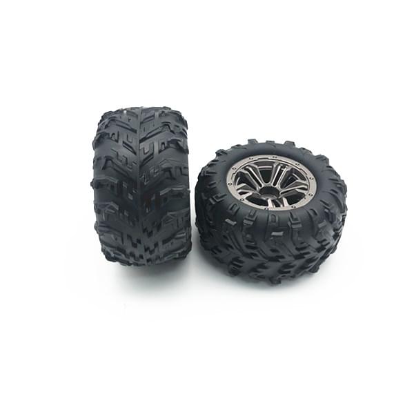 2 roues complètes AV-ARR pour 1/16 Absima / XLH 9130/9136/9137 et XLH9130 - Breizh Modélisme.