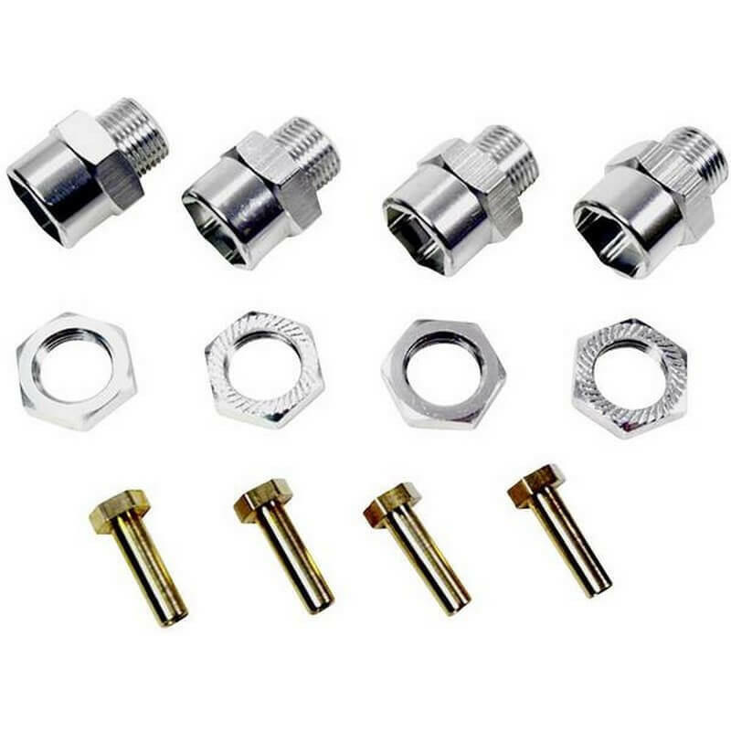 Adaptateurs de roue en aluminium de 12mm à 17mm (+15mm) - ABSIMA 2560023 - Breizh Modélisme.