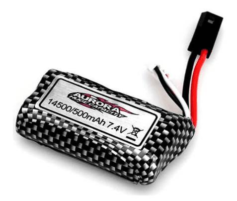 Batterie Li-Lion 7.4V 500 mAh 1/16 XLH 9130/9136/9137  AB30-DJ02 - Breizh Modélisme.