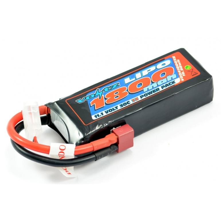 Batterie LiPo Voltz 3S 11,1V 3500mAh 30C Dean - Breizh Modélisme.