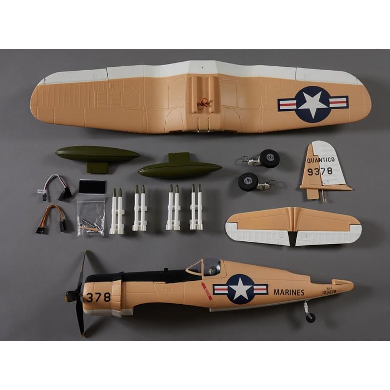 Avion RC 750mm F4U Corsair Warbird PNP kit  DB002PG - Breizh Modélisme.
