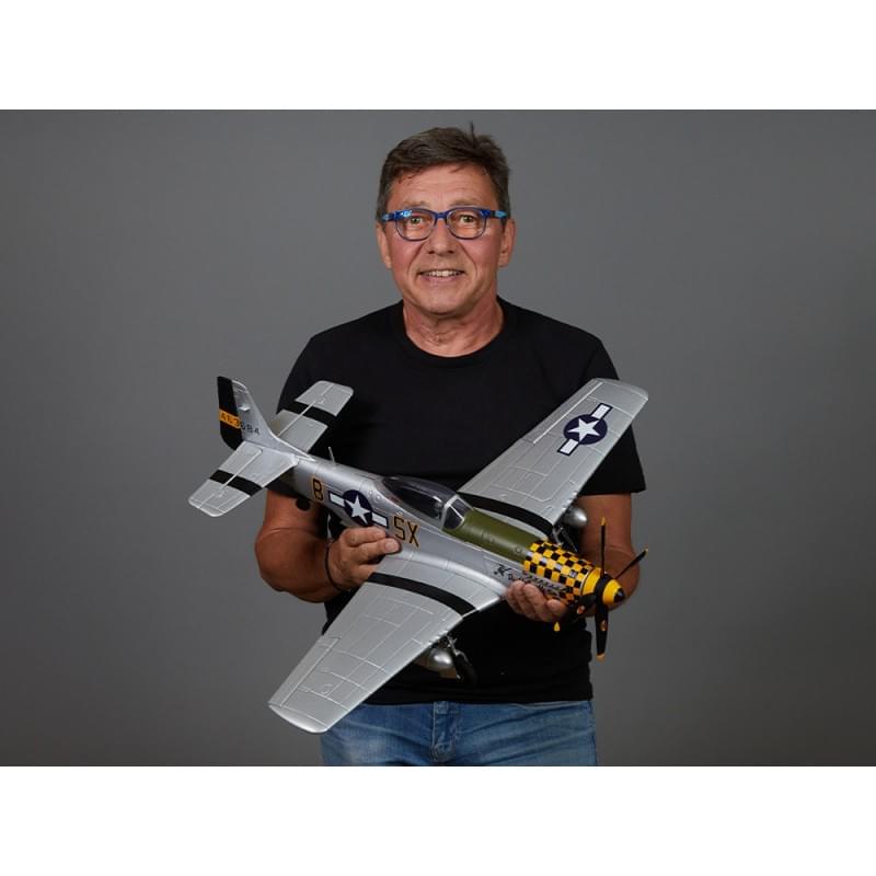 Avion RC 750mm P-51D Mustang Warbird PNP kit DB003PG - Breizh Modélisme.