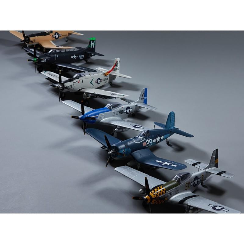 Avion RC 750mm P-51D Mustang Warbird PNP kit DB003PG - Breizh Modélisme.