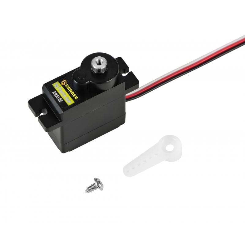 Servo 9g fil 180mm volets gauche - DB007.11 - Breizh Modélisme.