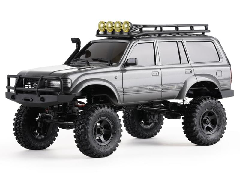 Crawler FMS 1/18 Toyota LC80 gris FCX18 Prêt à rouler 11831 RTR - Breizh Modélisme.