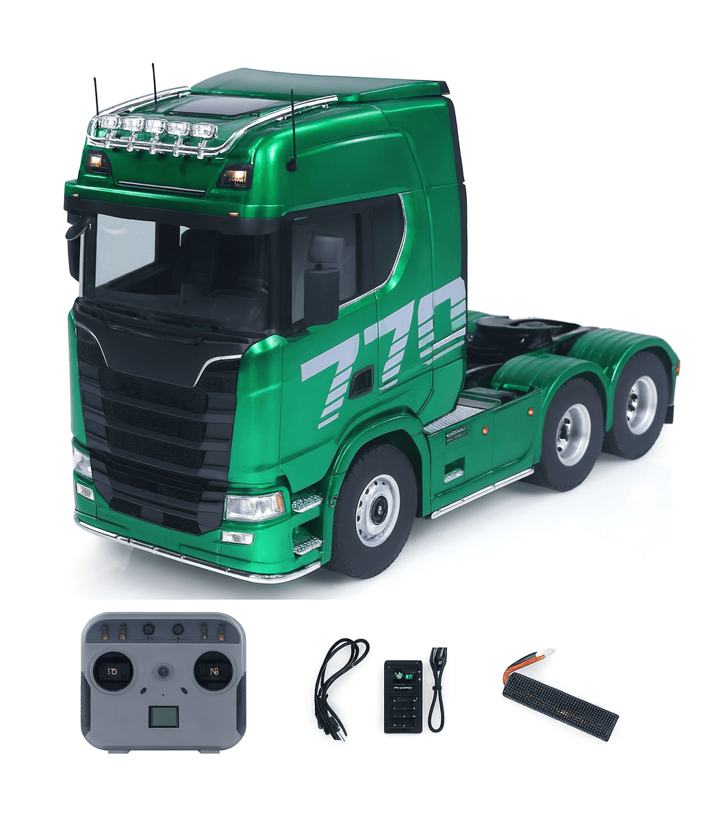 Camion 1/14 Huina Scania 770S Kabolite 6x6 vert