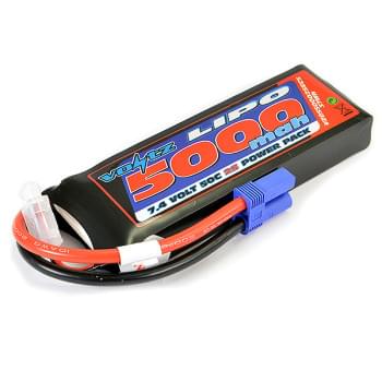 Batterie Lipo 2S 7.4V Voltz 5000mah 50C EC5 - Breizh Modélisme.