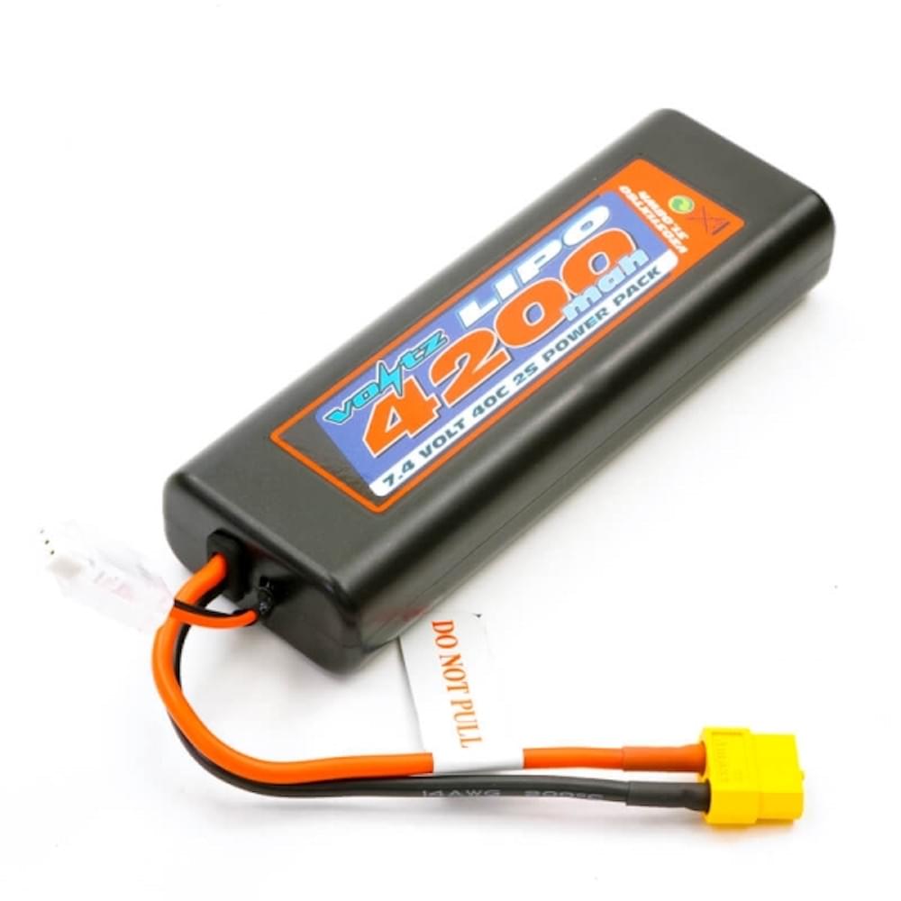 Batterie Lipo Voltz 2S 7.4V 4200mah 40C XT60 - VZ0311XT60 - Breizh Modélisme.