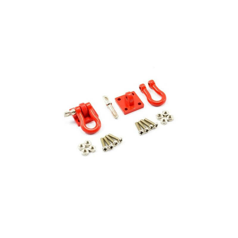 Fastrax Manille avec Platine Rouge (x2) - Accessoires pour crawler 1/10 - Breizh Modélisme.