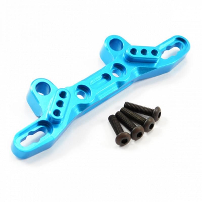 Fastrax Support d'amortisseurs  (x1) Alu Bleu Pour Tamiya TT02 - FTTA013B - Breizh Modélisme.