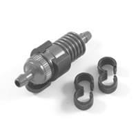 Filtre à carburant gris Fastrax avec support et clips de tubes de carburant - FAST932G - Breizh Modélisme.