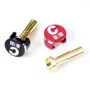 Prise PK Centro lowpro avec balles de 4mm - C0345 - Breizh Modélisme.