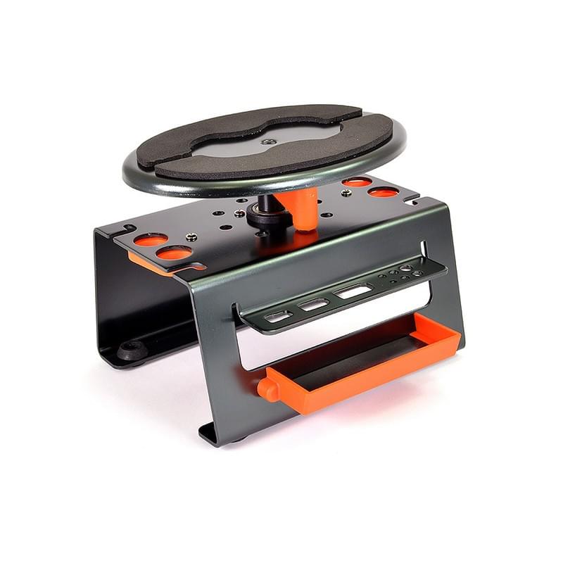 Stand, Plateau Pivotant Alu Deluxe 1/8 et 1/10 noir - Breizh Modélisme.