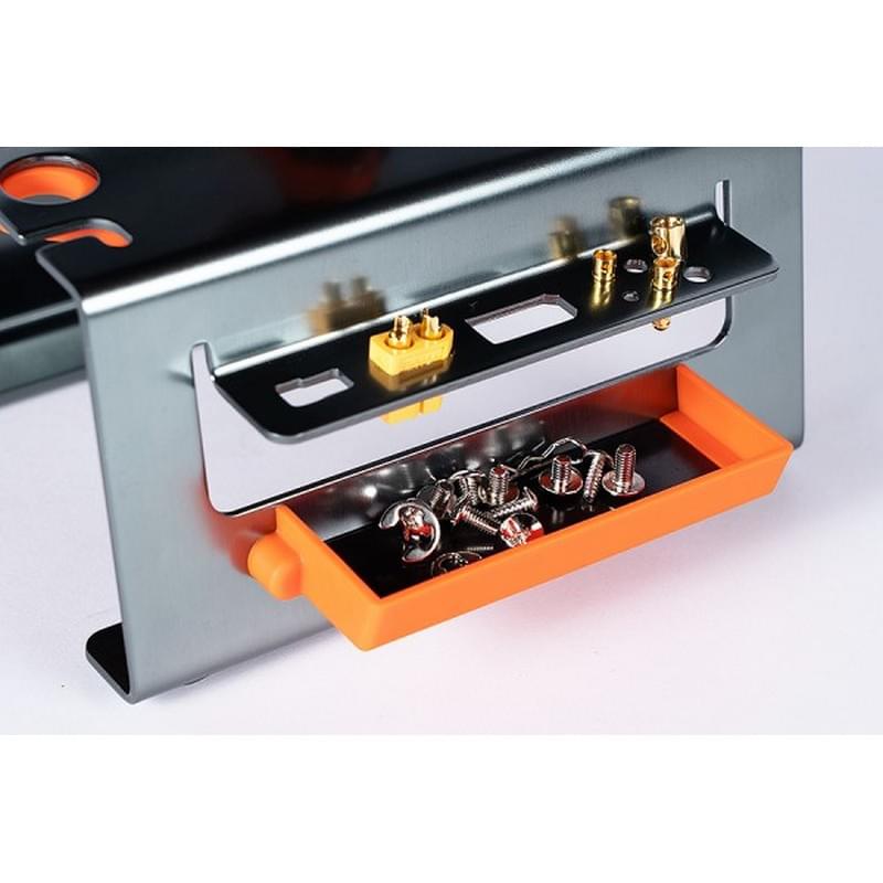 Stand, Plateau Pivotant Alu Deluxe 1/8 et 1/10 noir - Breizh Modélisme.