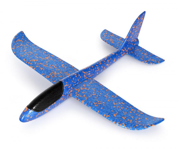 Avion à lancer Main 480mm bleu - Breizh Modélisme.