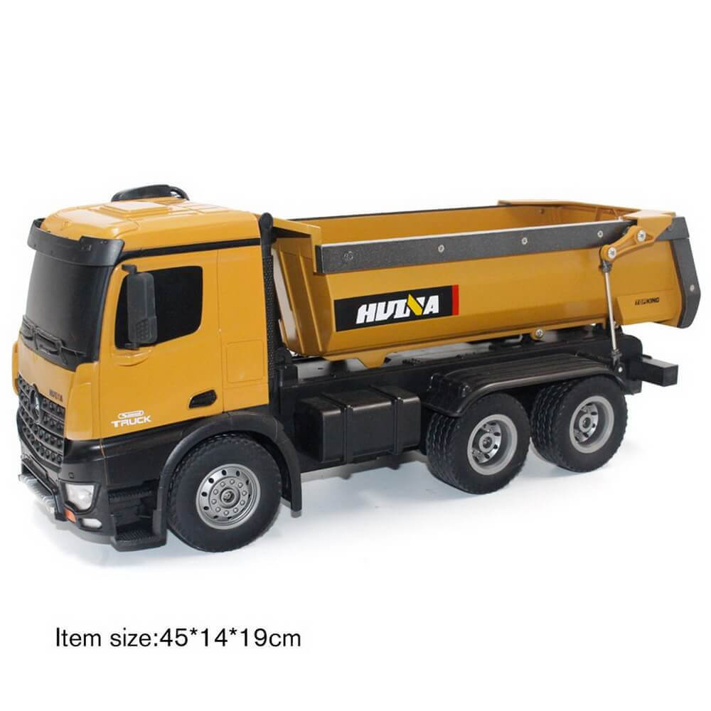 Camion Benne RC en Métal 1/14 - Huina 1573 - Breizh Modélisme.