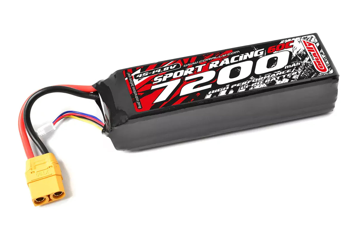 Batterie lipo 4S 14,8V 7200mAh Sport Racing 60C XT-90 - C-49247-X - Breizh Modélisme.