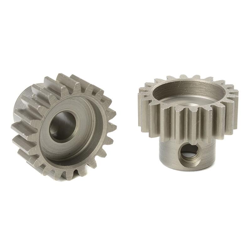 Pignon moteur 32DP - Court - Acier trempé - 20 dents- Axe 5mm - 1pc - Corally - C-72520 - Breizh Modélisme.