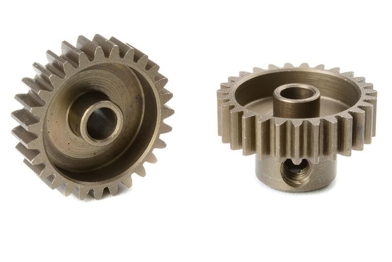 Pignon moteur 48 DP - Court - Acier trempé - 27 dents - 3,17 mm - Breizh Modélisme.