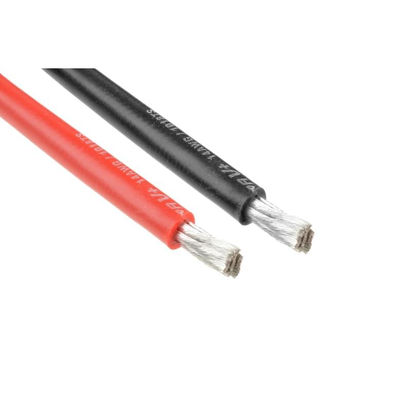 Team Corally - Câble silicone Ultra V+ - Super flexible - Noir et Rouge - 12AWG - 1731 / 0.05 Brins - DE 4.5mm - 2x 1m - Breizh Modélisme.