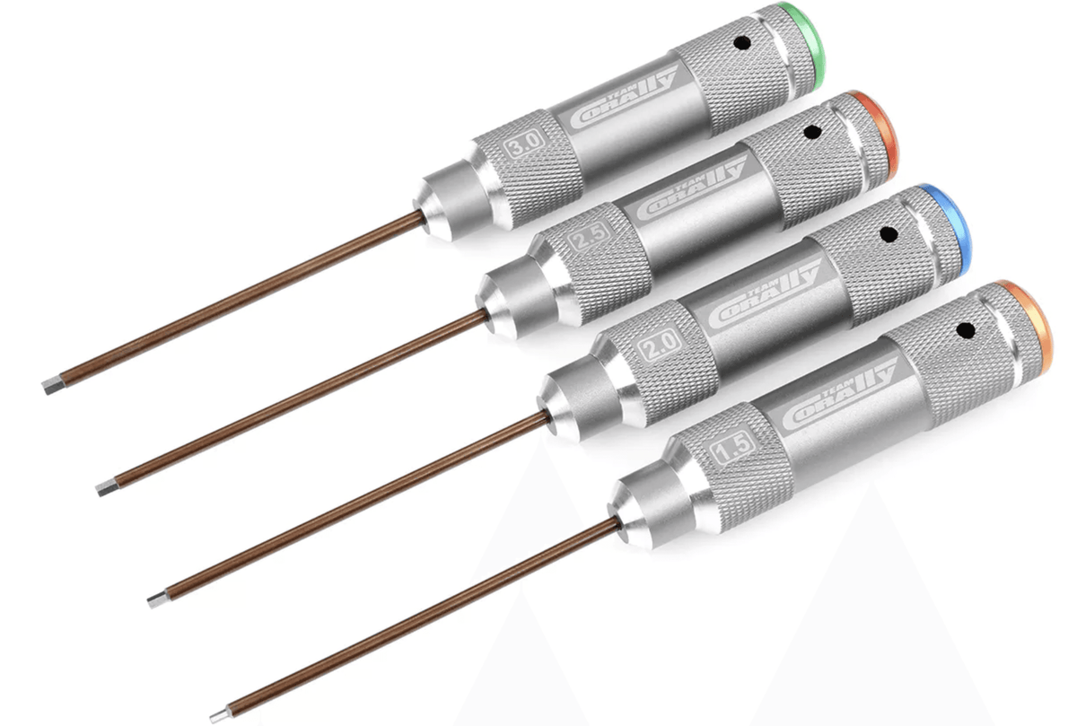 Tournevis Hex 2,5 mm poignée en aluminium Team Corally - C-16132 - Breizh Modélisme.