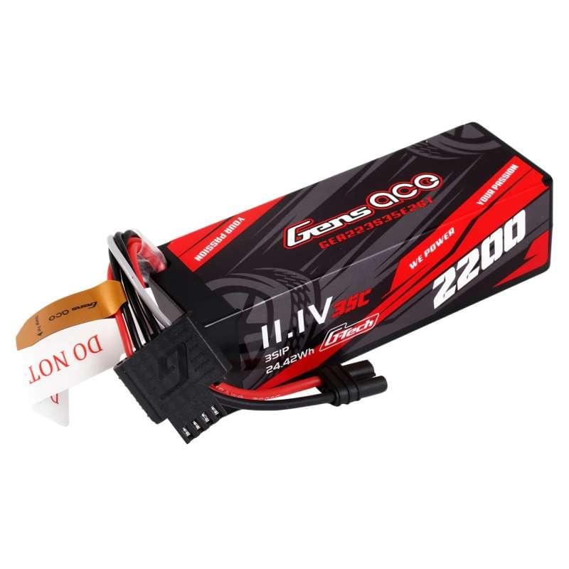 Batterie Lipo Gens Ace G-Tech 2200mAh 11,1V 3S1P 35C IEC2 Arrma Grom brushless