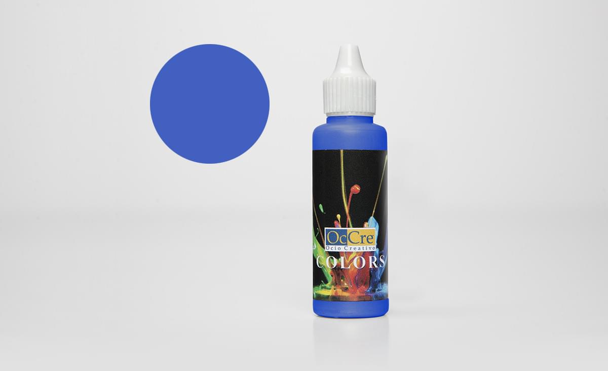 Peintures acryliques 30 ml - Bleu foncé - Occre 19313 - Breizh Modélisme.