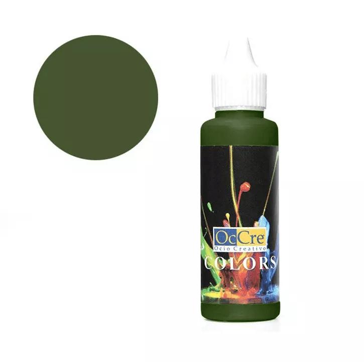 Peintures acryliques 30 ml - Vert foncé - Occre 19315 - Breizh Modélisme.