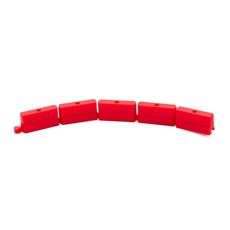 Elements de rail en plastique rouge pour piste turbo Racing (50 pcs)  - TB-760076 - Breizh Modélisme.