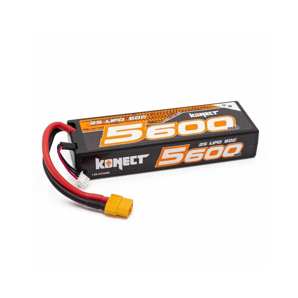 Konect Batterie Lipo 2S 5600mah 7.4V 60C 2S1P XT60 - Breizh Modélisme.