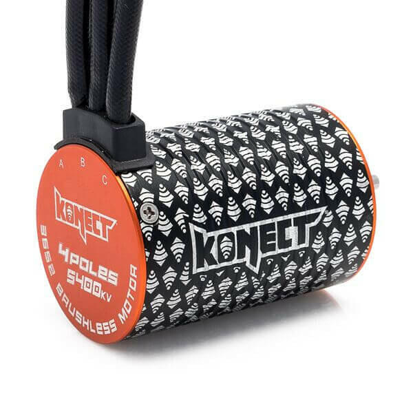 Moteur Brushless 1/10 taille 3652 4600kv Axe 3,175mm- Konect KN-3652SL-4600 - Breizh Modélisme.