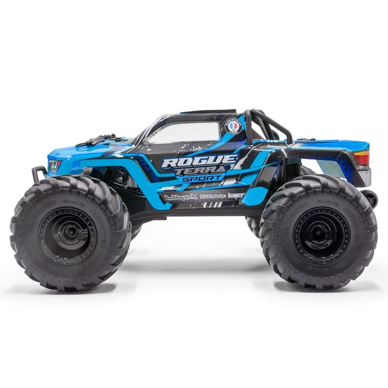 Combo Hobbytech Rogue Terra Sport bleu Monster Brushless 4x4 RTR 1/10 - Breizh Modélisme.