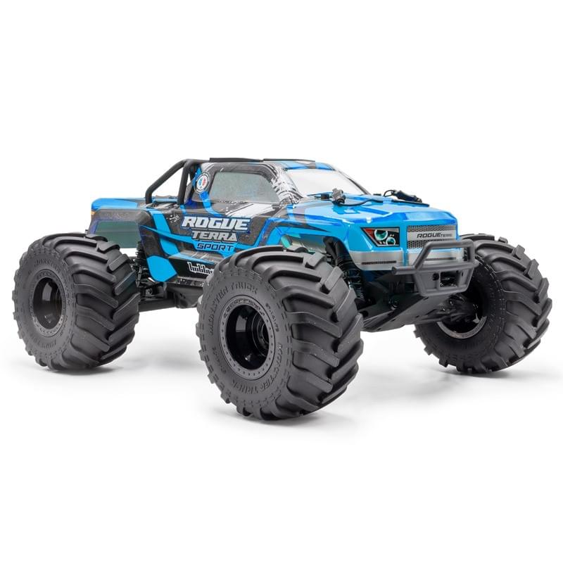 Combo Hobbytech Rogue Terra Sport bleu Monster Brushless 4x4 RTR 1/10 - Breizh Modélisme.