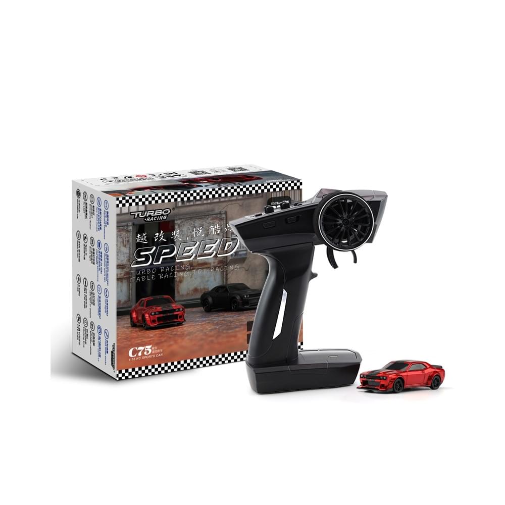Turbo Racing 1/76ème Micro Muscle Car rouge - TB-C75-RD - Breizh Modélisme.