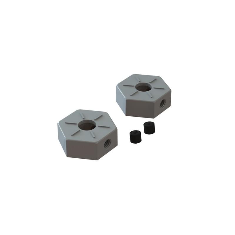 2 Hexagones de Roue 14 mm Métal 4x4 3S  Arrma AR310871 - Breizh Modélisme.