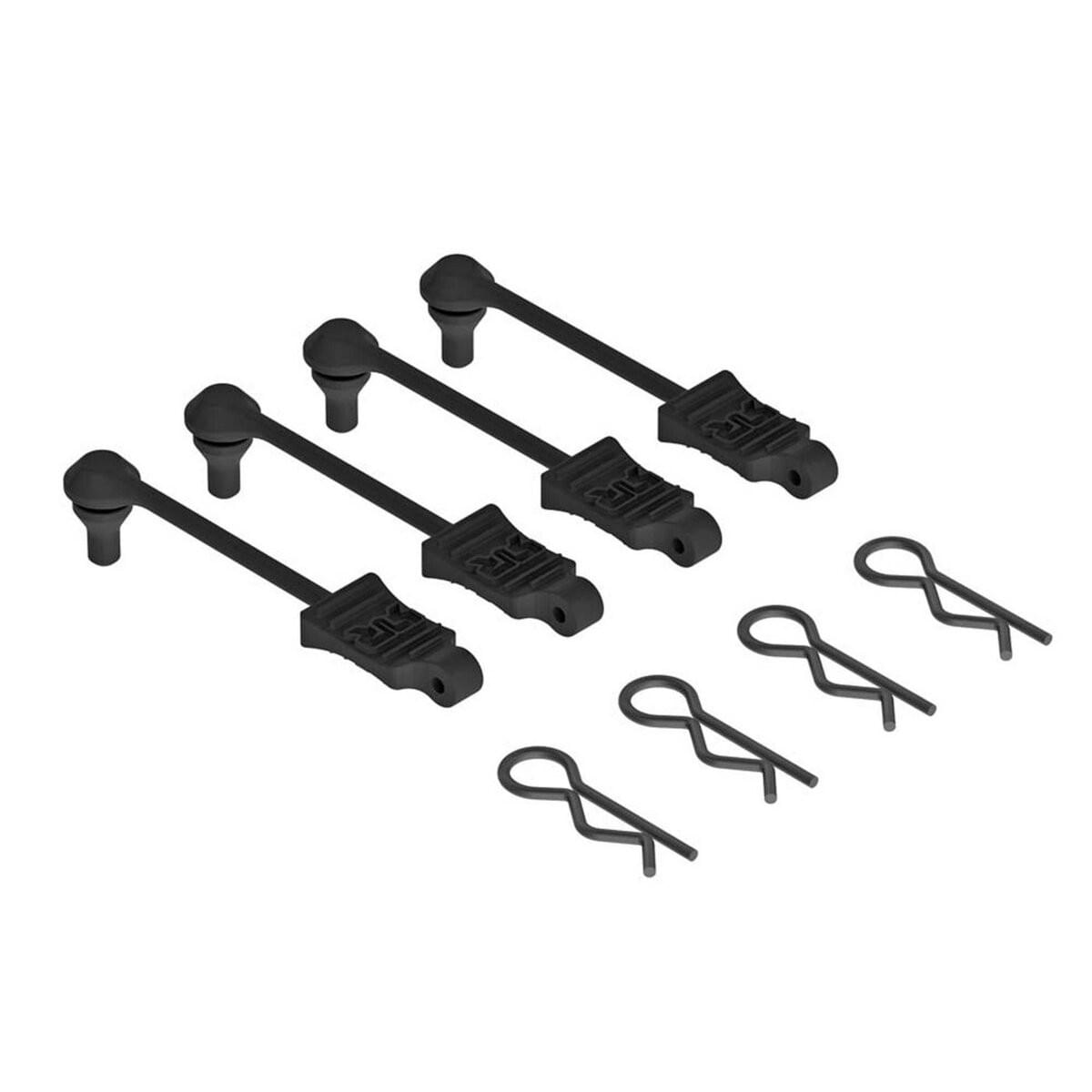 4 Clips de carrosserie 1/10 Médium Noirs  Arrma AR390165 - Breizh Modélisme.