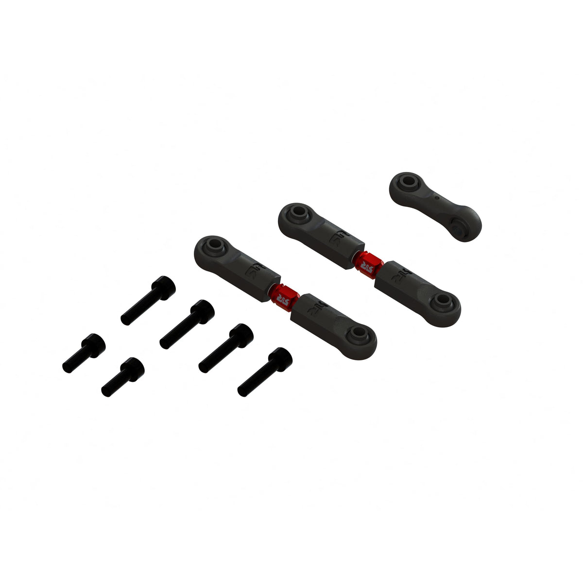 Jeu de biellettes de direction réglables en aluminium B (2) GROM - ARA340217 - Breizh Modélisme.