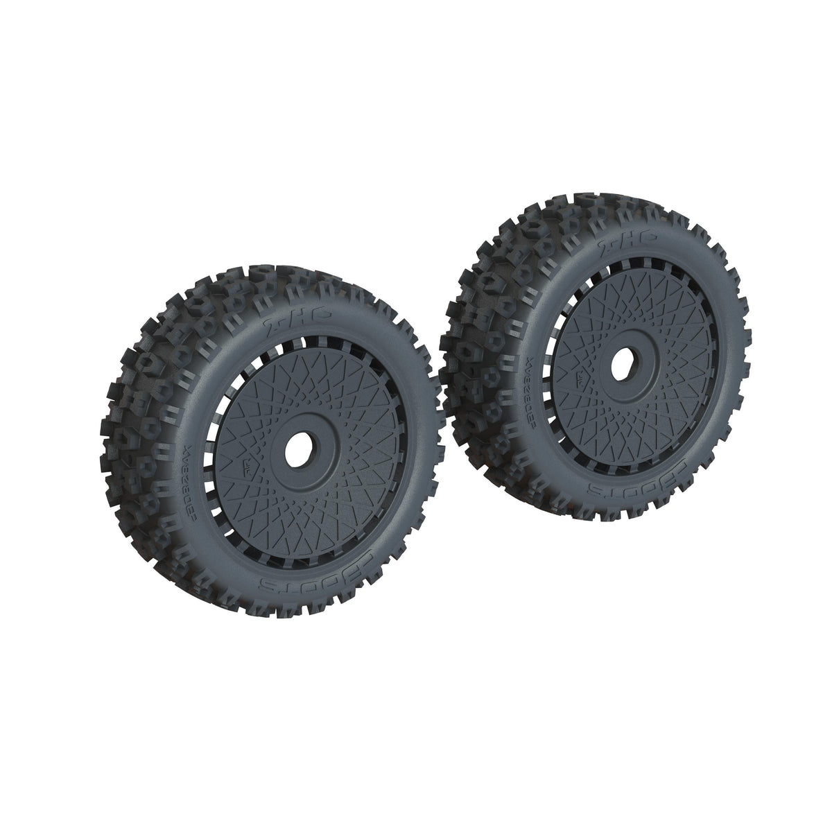 Jeu de pneus dBoots « 2-HO » collés noir - ARA550118 - Breizh Modélisme.