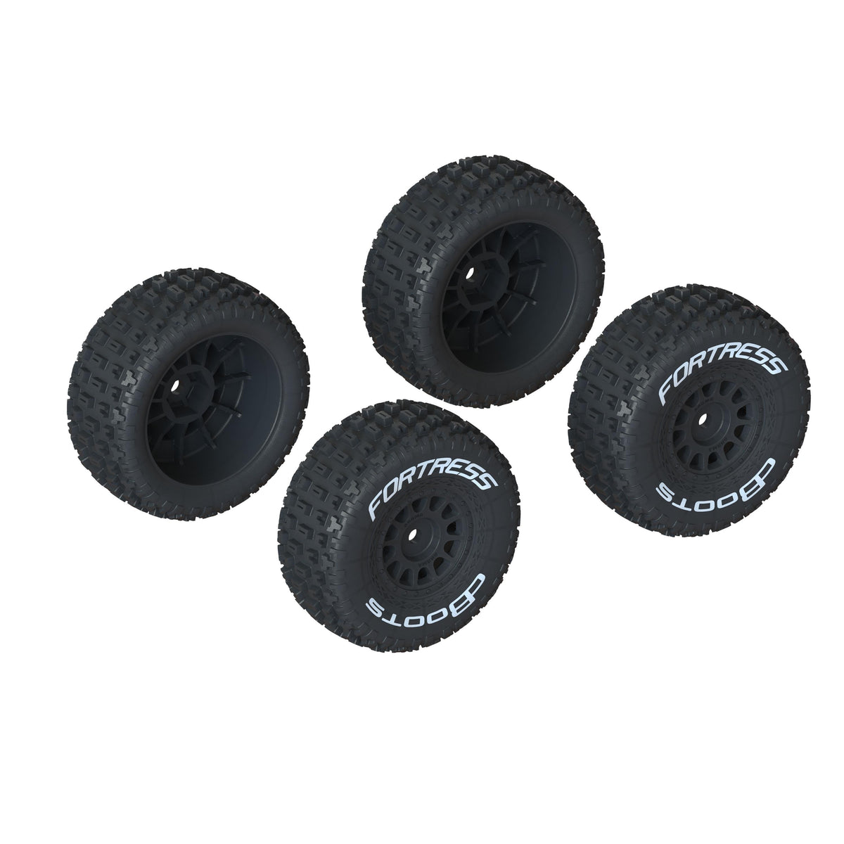 Jeu de pneus dBoots « FORTRESS » collés (2 paires) - ARA550117 - Breizh Modélisme.