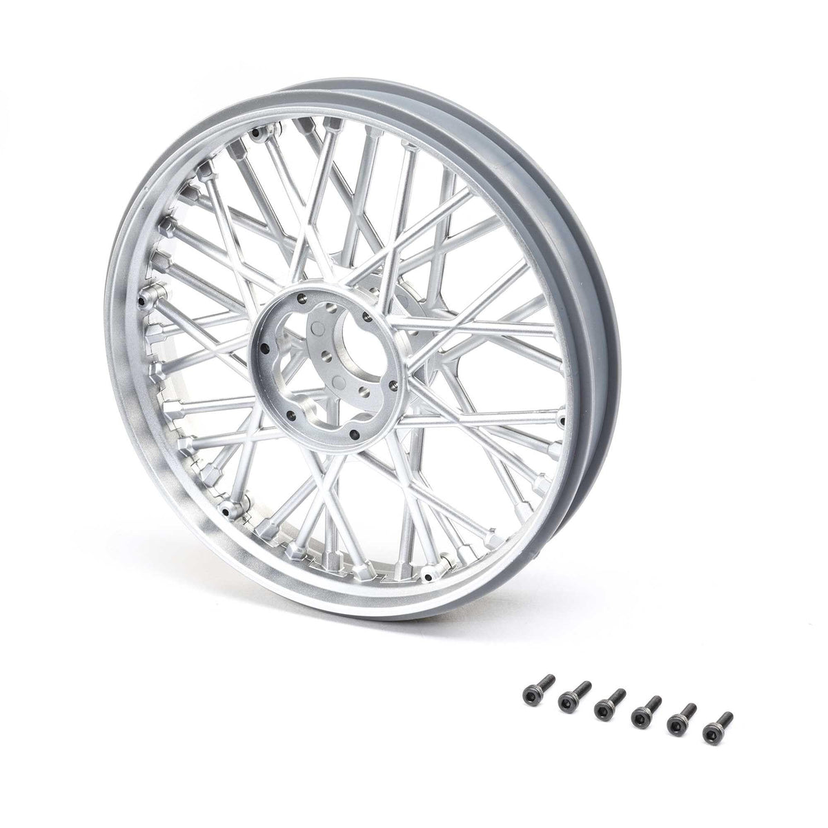Jeu de roues avant chrome satiné Promoto-MX - LOS46002 - Breizh Modélisme.