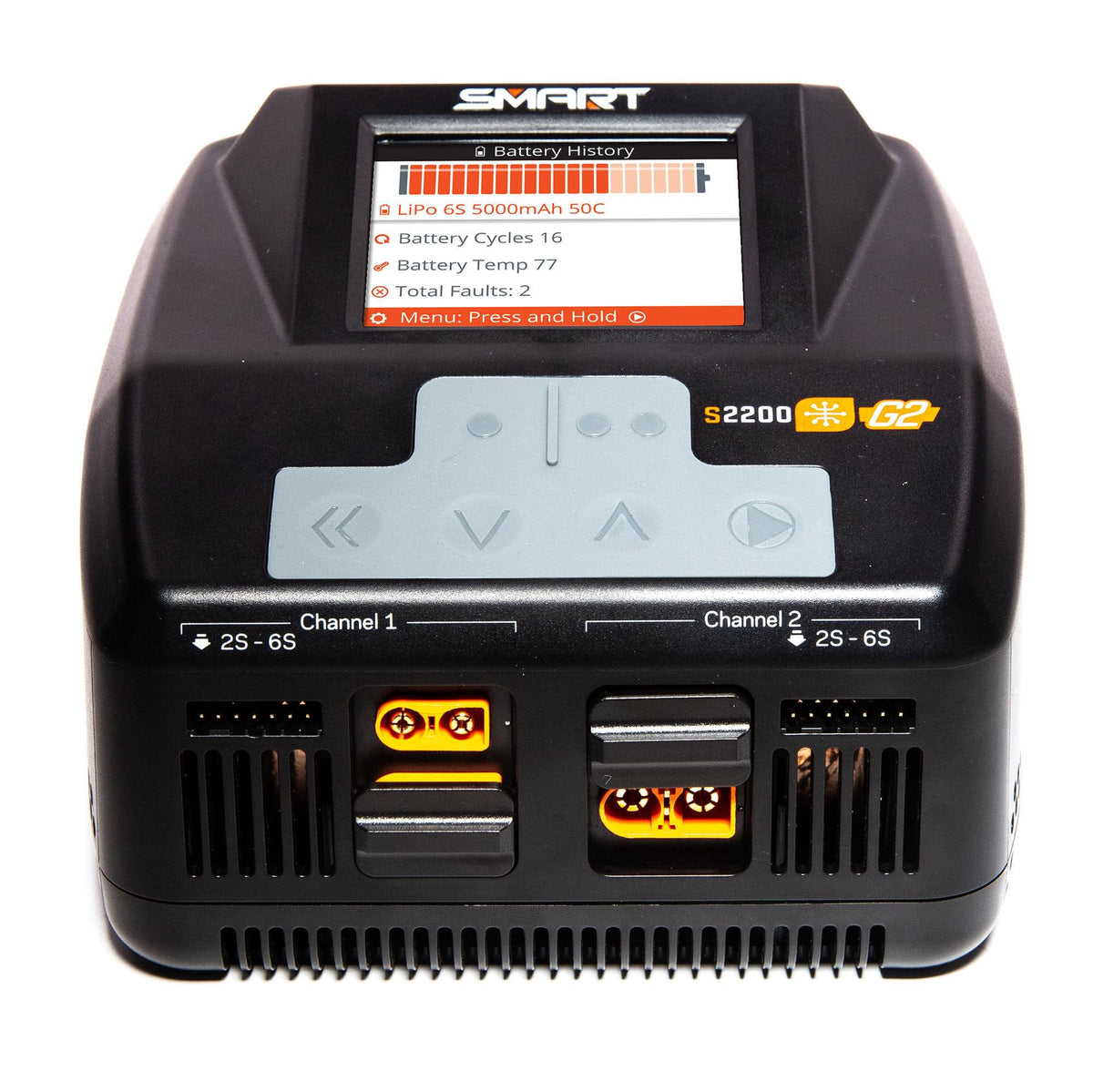 Chargeur intelligent S2200 G2 AC 2x200W International - SPMXC2010I - Breizh Modélisme.