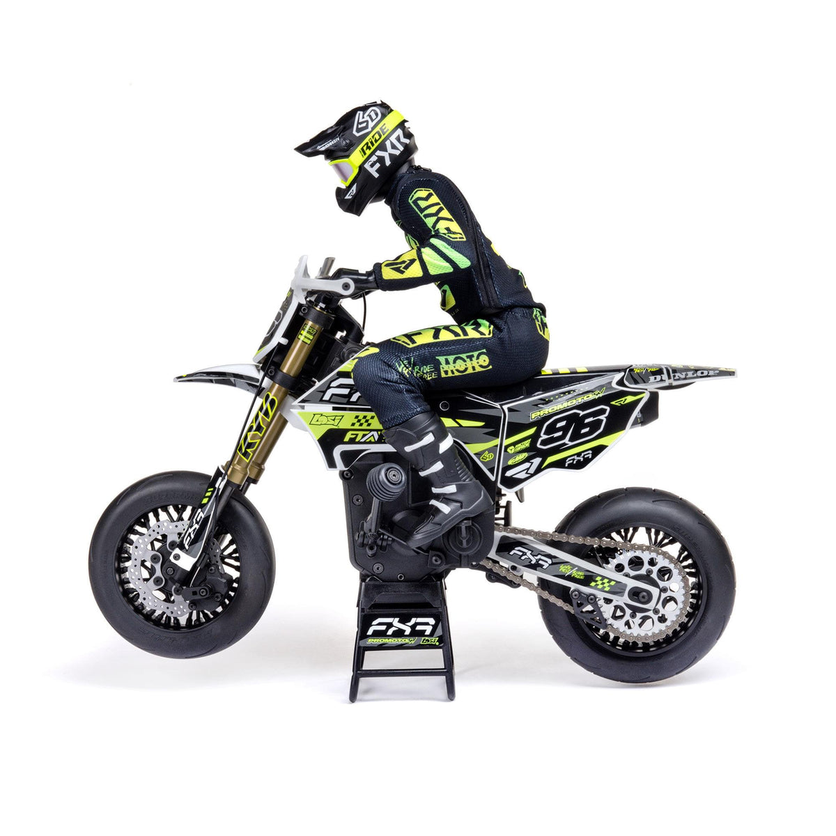 Moto RC Losi 1/4 Promoto-SM FXR RTR blanc - LOS-2272 - Breizh Modélisme.