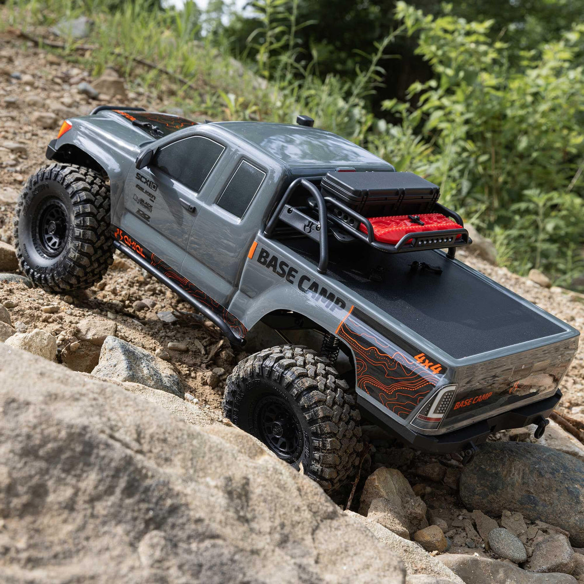 Rock crawler 1/10 SCX10 III Base Camp 4X4 RTR gris AXI-1375T2 - Breizh Modélisme.