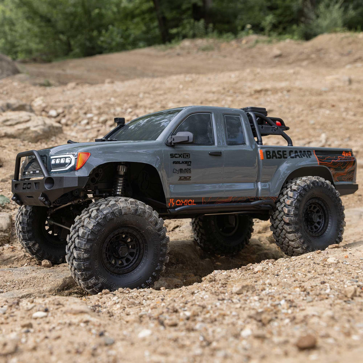 Rock crawler 1/10 SCX10 III Base Camp 4X4 RTR gris AXI-1375T2 - Breizh Modélisme.