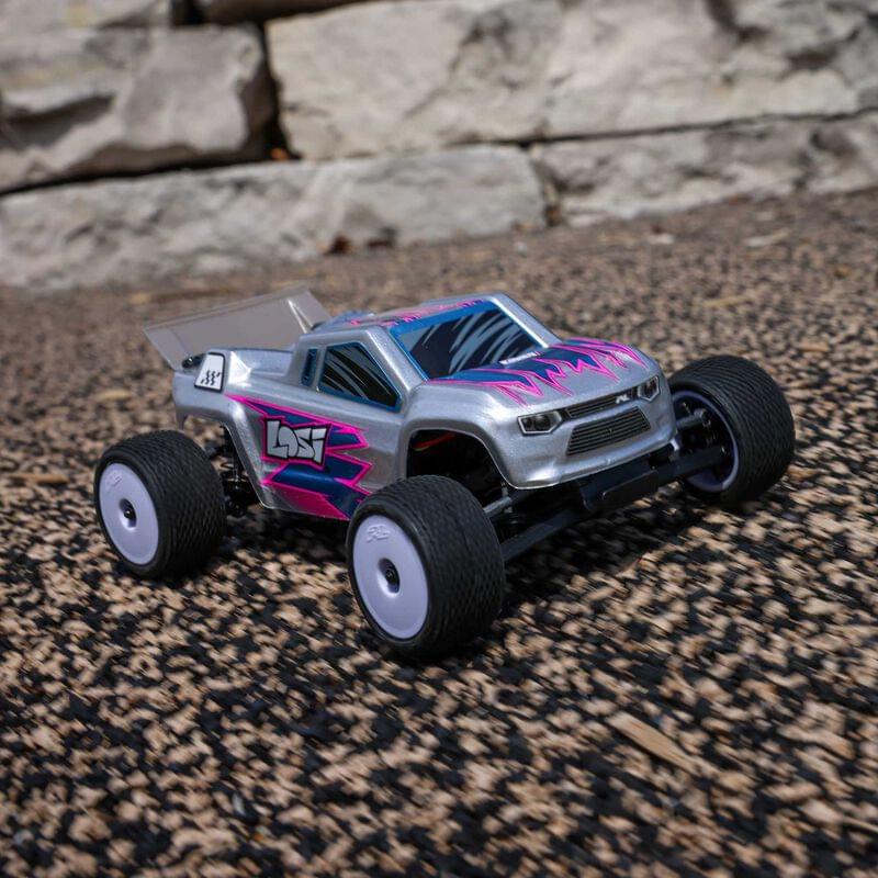 Stadium truck Losi 1/28 Micro-T 2S 2WD RTR gris LOS-1392T2 - Breizh Modélisme.