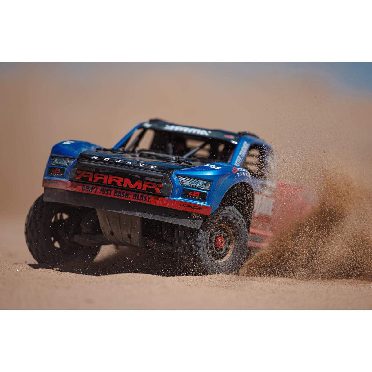Arrma 1/8 Mojave 4S 4x4 BLX Desert Truck RTR bleu - ARA4404T2 - Breizh Modélisme.