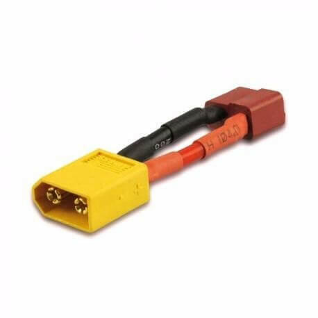 Adaptateur bloc XT60 Mâle/Dean femelle - HRC9131B - Breizh Modélisme.