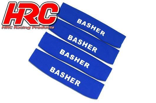 Chaussettes d'amortisseur 80x20x25mm bleu (4 pcs) - HRC28051BL - Breizh Modélisme.