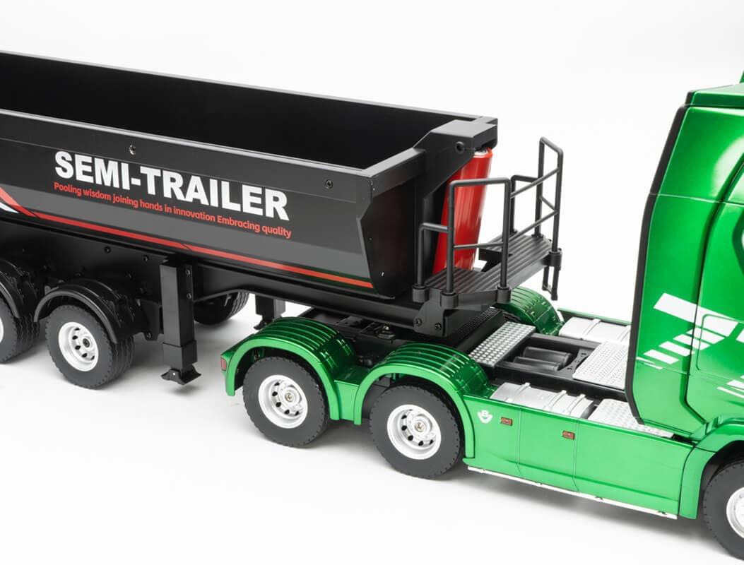Remorque noir Huina pour Scania 1501 échelle 1/18 - Breizh Modélisme.