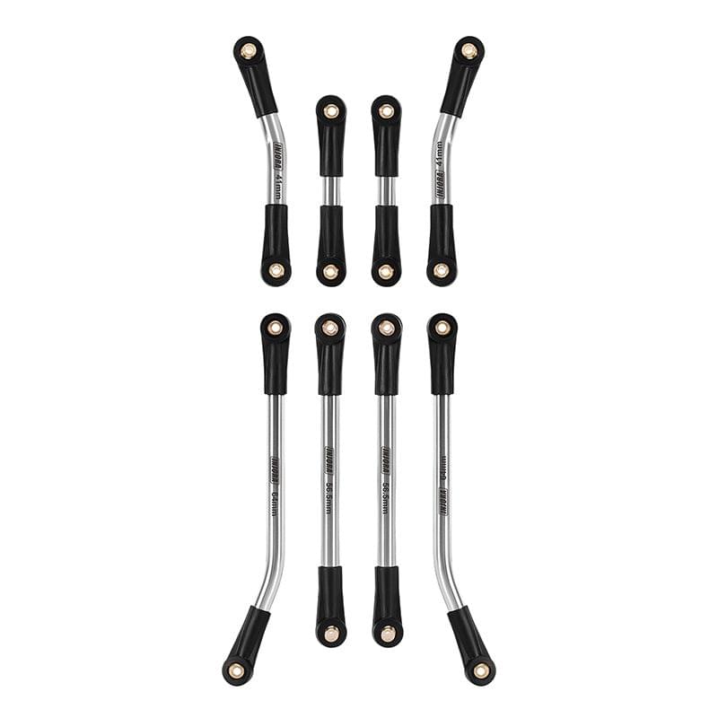 Lot de 4 maillons de châssis à dégagement élevé en acier inoxydable pour Axial SCX24 - SCX24-185 - Breizh Modélisme.